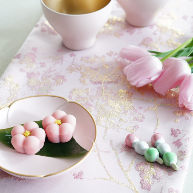 YUWEN ORIGINAL PEACH GOLD TABLE RUNNER 200cm 30cm