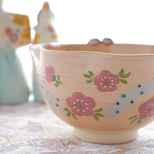 KYO WARE TEA BOWL "HINA MATSURI"
