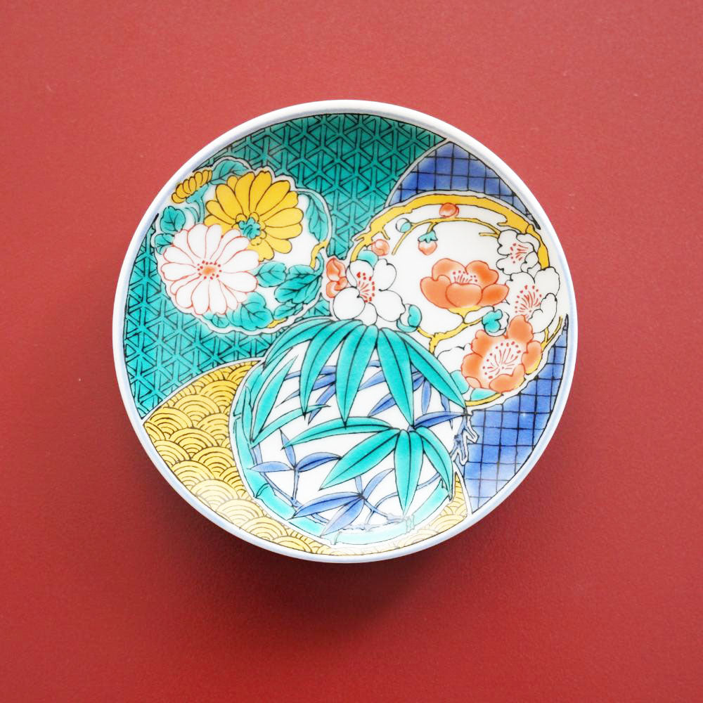 KUTANI WARE SMALL PLATE "HANAMARU"