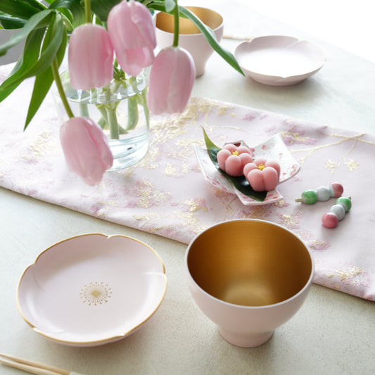 TABLE RUNNER - PEACH GOLD (YUWEN)