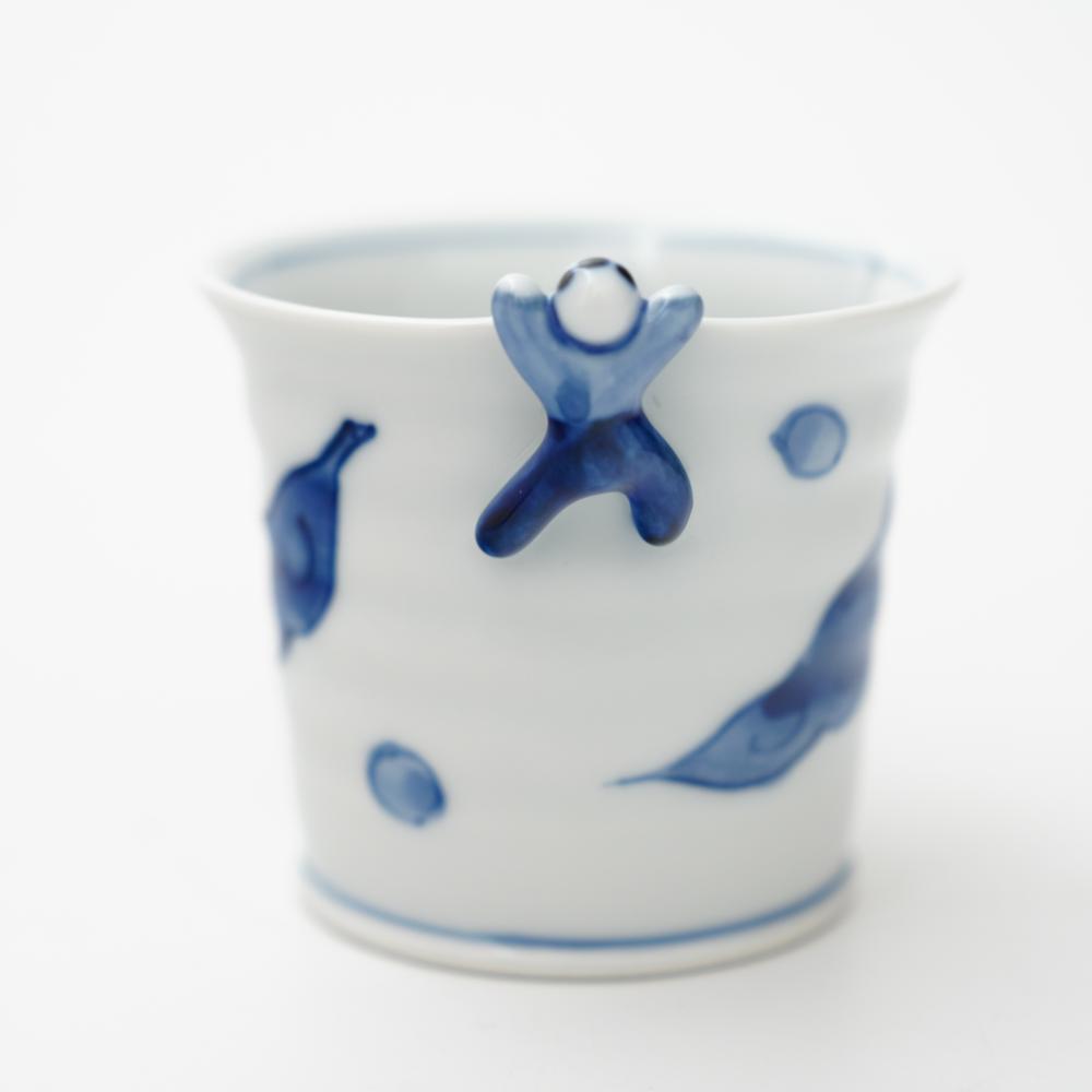 HASAMI WARE "IKKANNJIN" TEACUP / SOBA CUP WITH PEA MOTIF