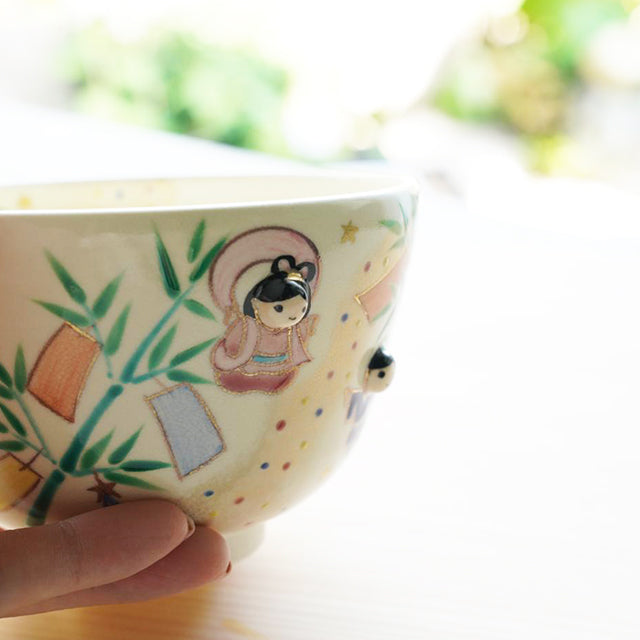 KYO WARE TEA BOWL "TANABATA"