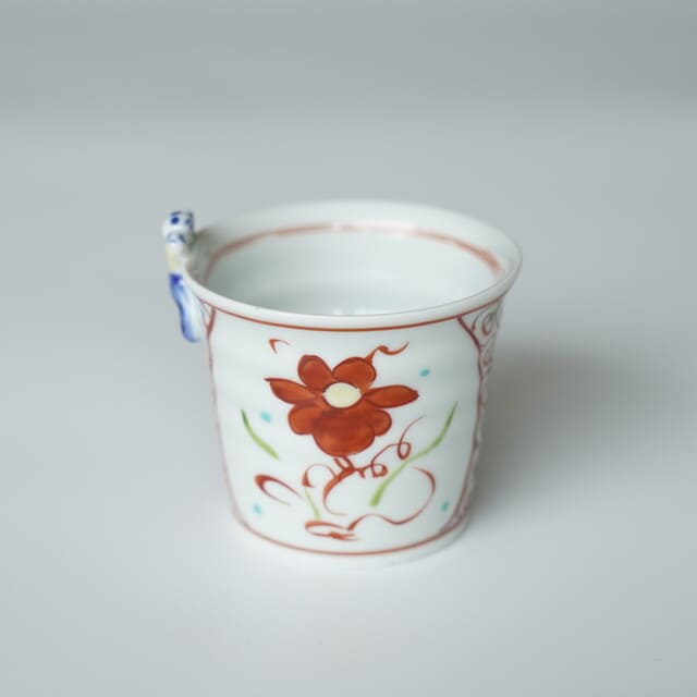 HASAMI WARE "IKKANNJIN" TEACUP / SOBA CUP WITH WANLI SPIRAL PATTERN