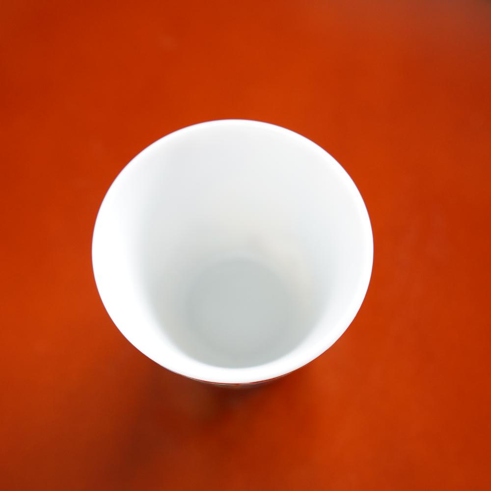 GOOD FORTUNE SAKE CUP WITH PLUM & CHRYSANTHEMUM MOTIF