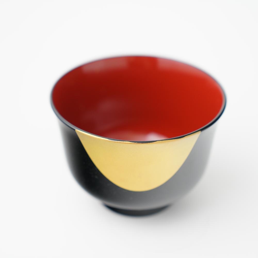 YUWEN ORIGINAL SOUP BOWL "YURI" BLACK HALF-MOON DESIGN