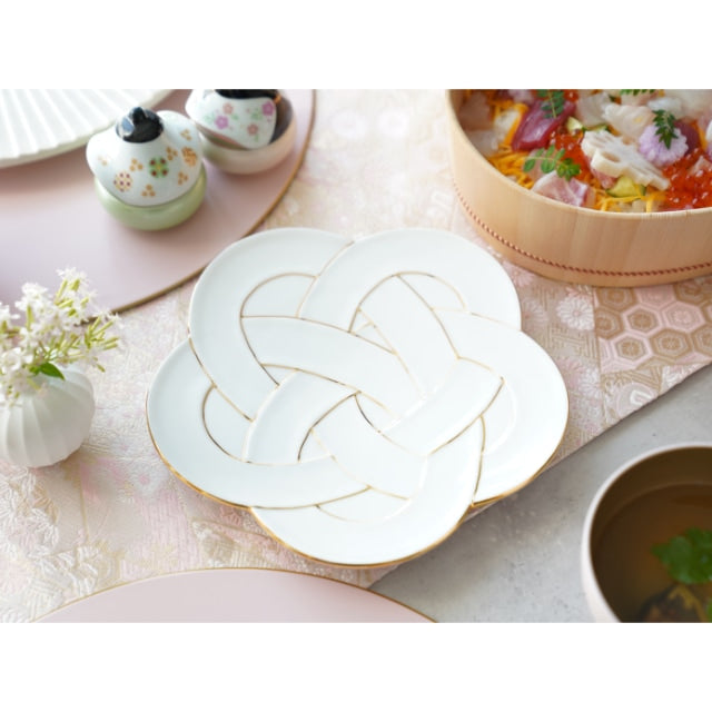 PLUM KNOT PLATE 8.3IN - GOLD(ARITA)