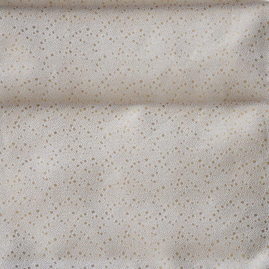 NISHIJIN TABLE RUNNER – GOLD LEAF SCATTER, WHITE (KYOTO)