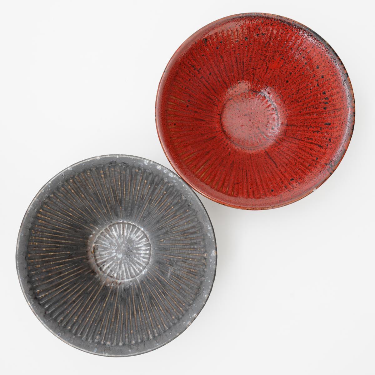 Shinogi Bowl 13cm Shu(Vermilion)