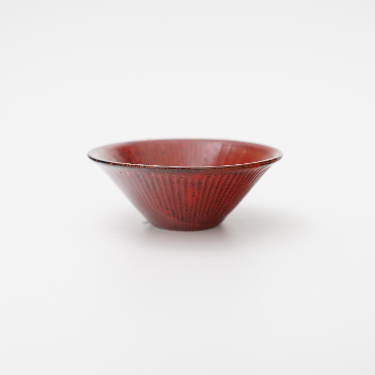Shinogi Bowl 13cm Shu(Vermilion)