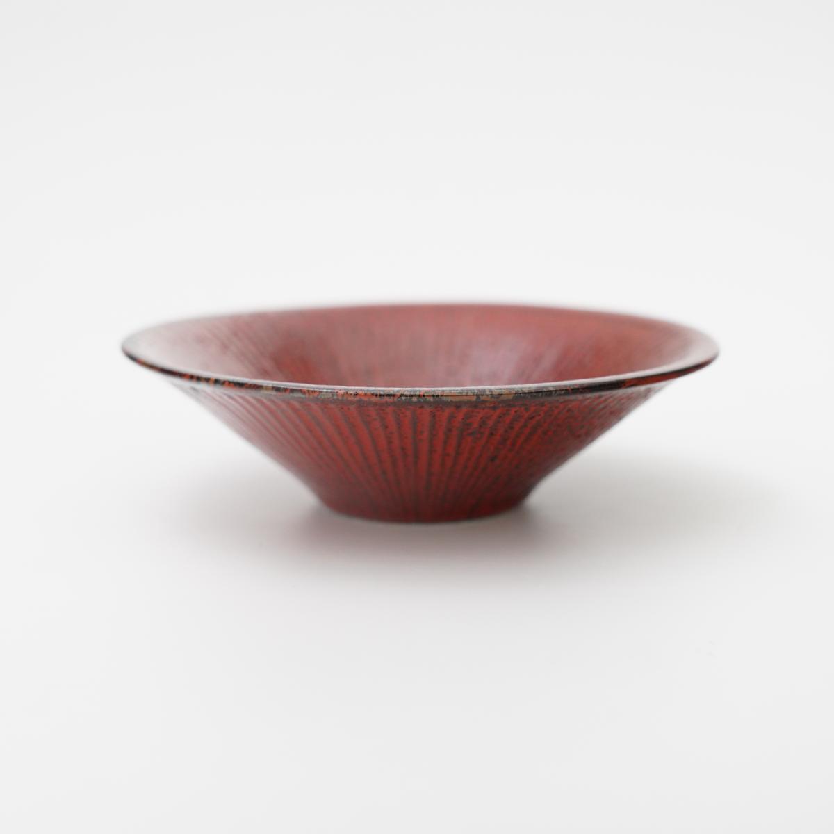 Shinogi Bowl 19cm Shu(Vermilion)