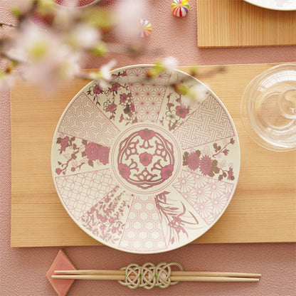 KINRAN IMARI-STYLE PLATE – CRIMSON, GIFT BOXED (YUWEN)