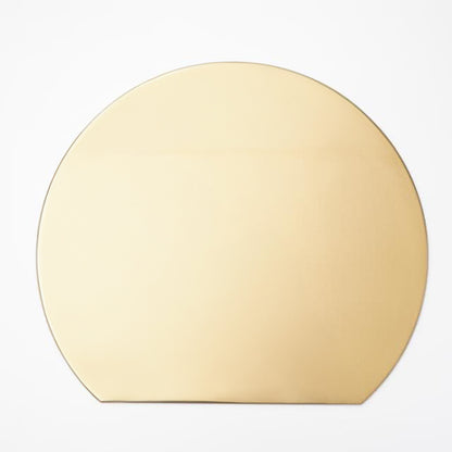 HALF-MOON TRAY - GOLD, SILVER RIM (YUWEN)