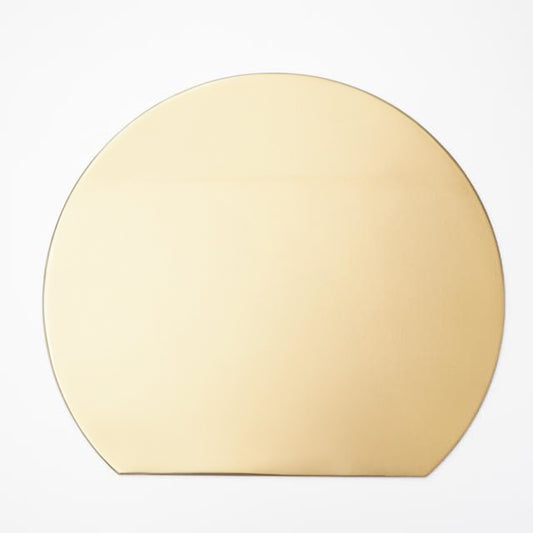 YUWEN ORIGINAL ECHIZEN LACQUER HALF-MOON TRAY WITH GOLD-SILVER RIM