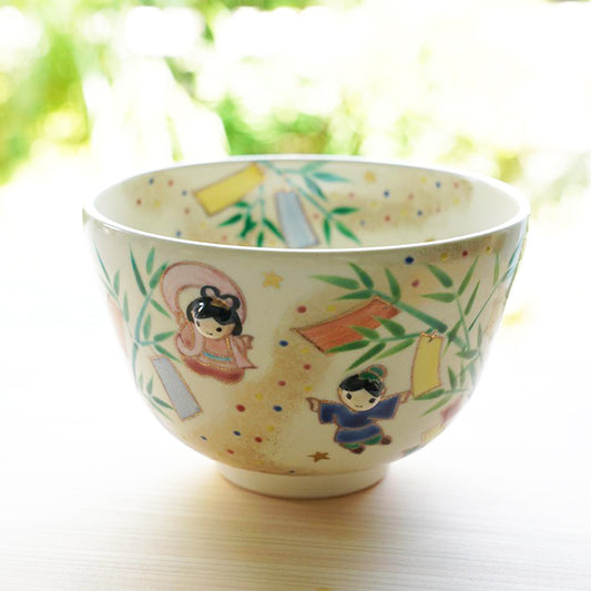 KYO WARE TEA BOWL "TANABATA"