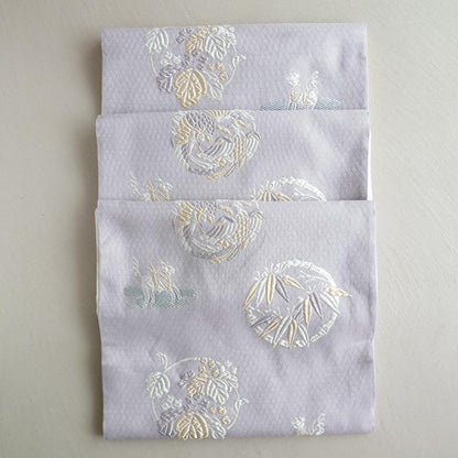 "NISHIJIN ORI" TABLE RUNNER - PAULOWNIA, BAMBOO & PHOENIX PATTERN (YUWEN)