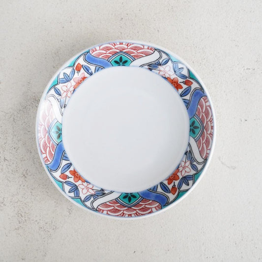 KUTANI WARE SMALL PLATE REIWA FRAME KUTANI STYLE