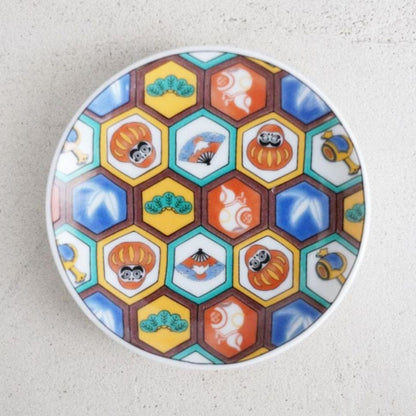 "DARUMA" SMALL PLATE (KUTANI)