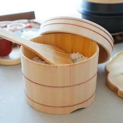 KISO SAWARA OHITSU – WOODEN RICE KEEPER, 3 GO
