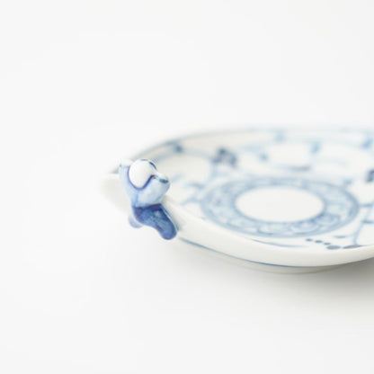 "IKKANNJIN" SMALL PLATE – NUT ARABESQUE (HASAMI)