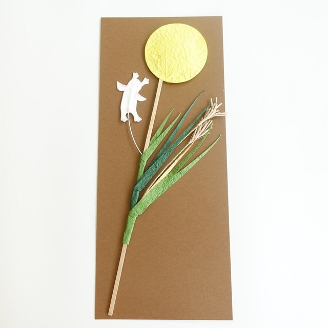 HARVEST MOON PICK – RABBIT & PAMPAS GRASS, WITH HINOKI BOX