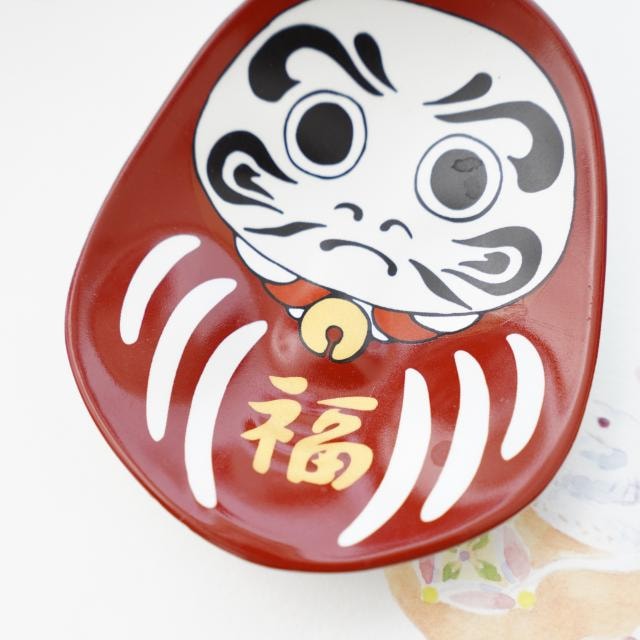 LUCKY DARUMA SMALL PLATE – BROCADE (ARITA)