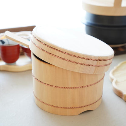 KISO SAWARA OHITSU – WOODEN RICE KEEPER, 3 GO
