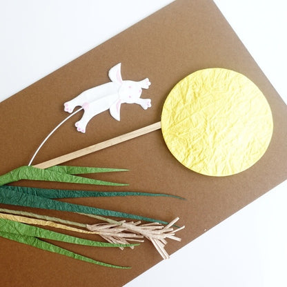 HARVEST MOON PICK – RABBIT & PAMPAS GRASS, WITH HINOKI BOX