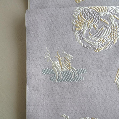 "NISHIJIN ORI" TABLE RUNNER - PAULOWNIA, BAMBOO & PHOENIX PATTERN (YUWEN)