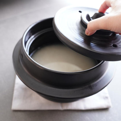 BANKO-WARE HAGAMA RICE POT – 3 GO, WITH TRIVET & PADDLE