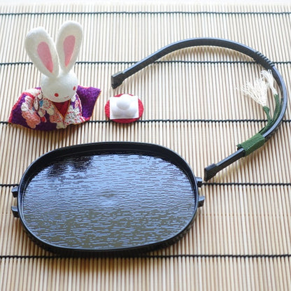 MOON-VIEWING RABBIT IN A BASKET – CHIRIMEN ORNAMENT (KYOTO)