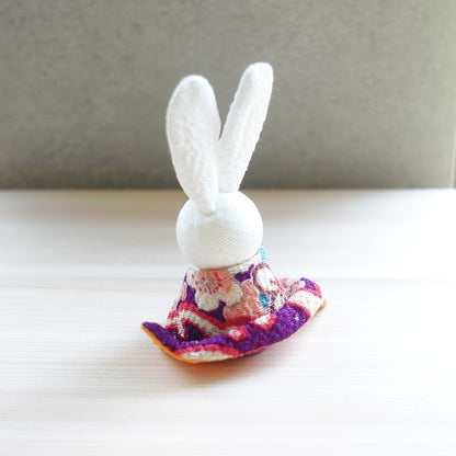 MOON-VIEWING RABBIT IN A BASKET – CHIRIMEN ORNAMENT (KYOTO)