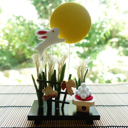 MOON-VIEWING RABBIT – CHIRIMEN ORNAMENT (KYOTO)