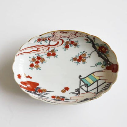 CHERRY BLOSSOM OVAL PLATE – CLOUD (HASAMI)