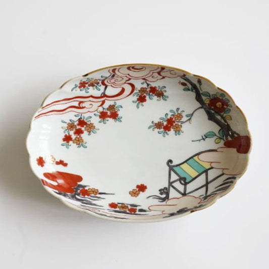 CHERRY BLOSSOM OVAL PLATE – CLOUD (HASAMI)