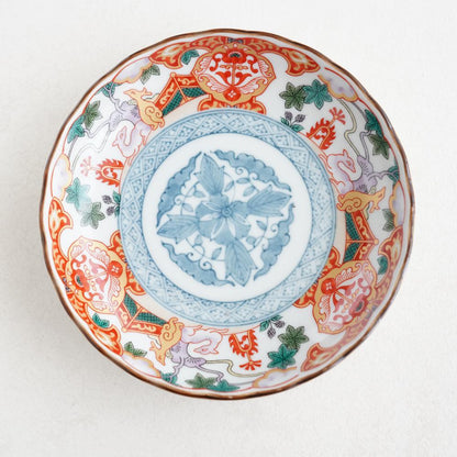 DEER MOTIF MEDIUM PLATE - SHONZUI RED (KUTANI)