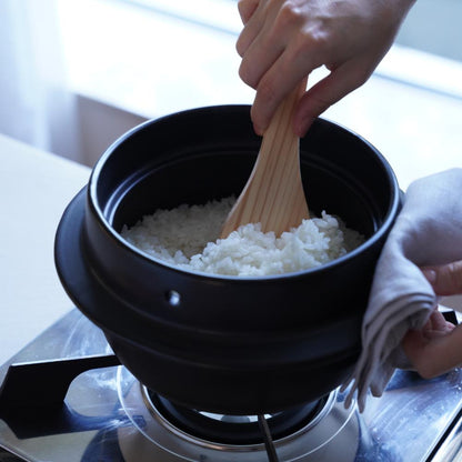 BANKO-WARE HAGAMA RICE POT – 3 GO, WITH TRIVET & PADDLE