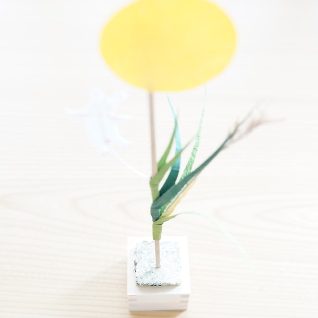 HARVEST MOON PICK – RABBIT & PAMPAS GRASS, WITH HINOKI BOX
