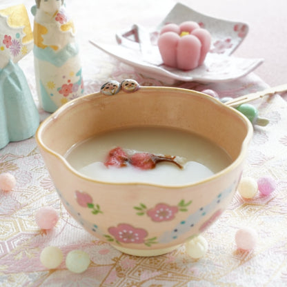 KYO WARE TEA BOWL "HINA MATSURI"