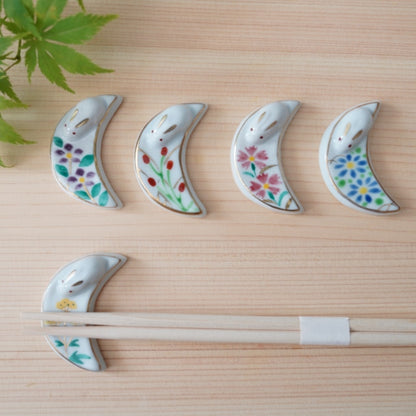 REPOSE-BAGUETTES LUNE ET FLEURS D’AUTOMNE – LOT DE 5 EN COFFRET (KYOTO)