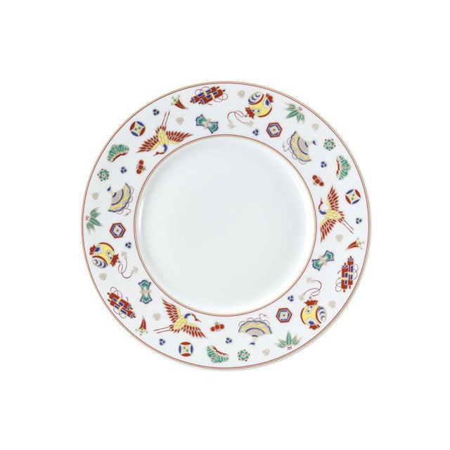TREASURE MOTIF DINNER PLATE “TAKARA-ZUKUSHI”  (KUTANI)