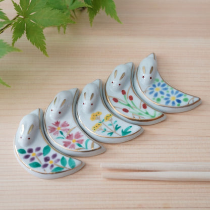 REPOSE-BAGUETTES LUNE ET FLEURS D’AUTOMNE – LOT DE 5 EN COFFRET (KYOTO)