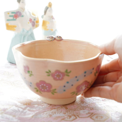KYO WARE TEA BOWL "HINA MATSURI"