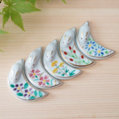 REPOSE-BAGUETTES LUNE ET FLEURS D’AUTOMNE – LOT DE 5 EN COFFRET (KYOTO)