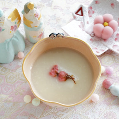 KYO WARE TEA BOWL "HINA MATSURI"