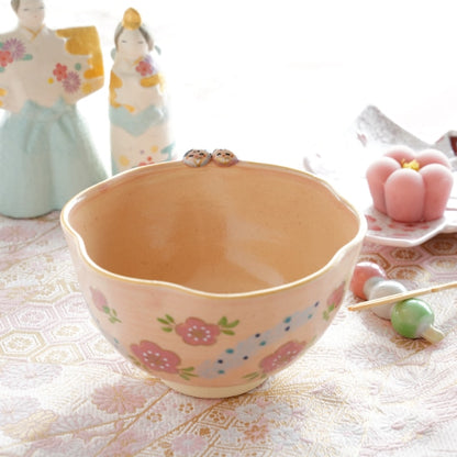 KYO WARE TEA BOWL "HINA MATSURI"