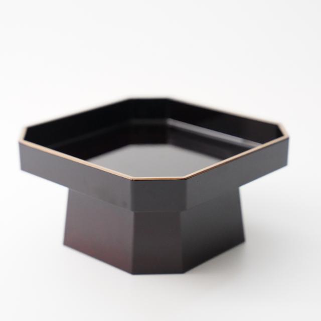 SUPPORT DE SERVICE SANPŌ – NOIR TAME, BORD DORÉ, 6,7 POUCES