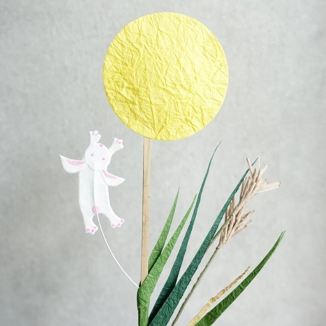 HARVEST MOON PICK – RABBIT & PAMPAS GRASS, WITH HINOKI BOX