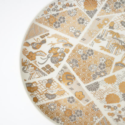 CHRYSANTHEMUM DIAMOND PLATE – GOLD, GIFT BOXED (YUWEN)