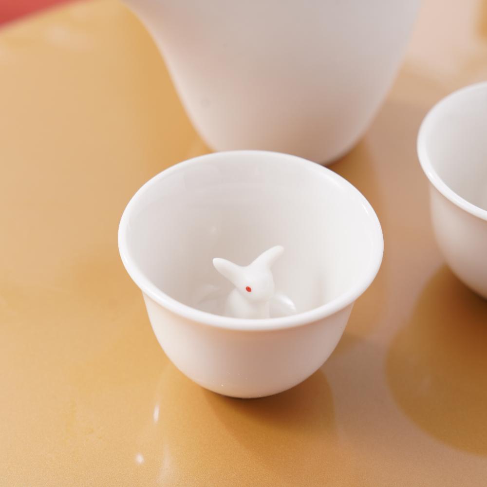MOON RABBIT SAKE CUPS – SET OF 2 (MINO)