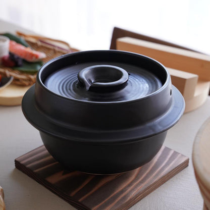 BANKO-WARE HAGAMA RICE POT – 3 GO, WITH TRIVET & PADDLE